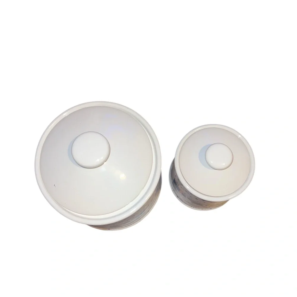 Vintage 1980s Blue Ribbon Country Geese Canister Set - Picture 4 of 11